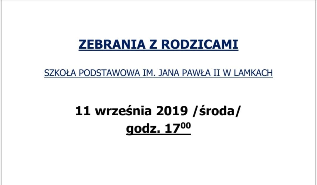 Spotkania z rodzicami